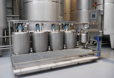 Fining agent preparation station (Dosing station)