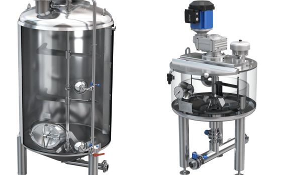 Mixers for processing tanks
